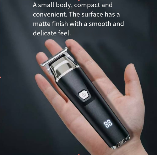 This household electric hair clipper is equipped with an LED power display and Type C fast charging. It comes with 3mm, 6mm and 9mm limiters, allowing you to trim hair of different lengths. By removing the limiters, you can shape the sideburns. The accessories include a protective case, a cleaning brush and lubricating oil. The entire set of tools is highly practical and suitable for both adults and infants to use.
