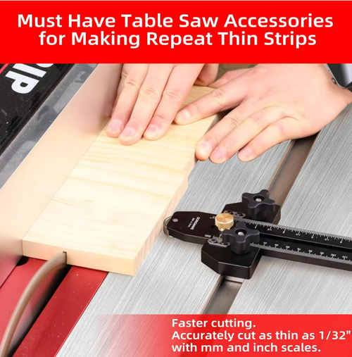 Aluminum alloy roller-type cutting limit support with metric and imperial dual-scale ruler. Roller can be smoothly adjusted. Multiple knobs for locking and no movement. Oxidized anti-rust body is sturdy and durable. Compatible with table saws and upside-down saws. Precise positioning for sheet cutting. Efficient and worry-free for batch woodworking processing. Effectively reduces cutting errors and improves the regularity of the finished products.