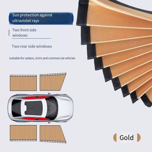 Car Window Curtain Privacy Sunshade Magnetic Side Window Shade for Car Interior Retractable Track
