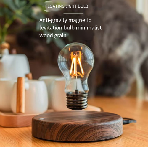 The magnetic levitation technology makes the light bulb float freely on the wooden base. It is wireless and battery-free, powered by induction. The warm light spreads out, creating a light and airy atmosphere. The touch control switch allows for one-button light control. It can be used as a night light or a minimalist art piece. When placed on the bedside table or desk, it fully conveys a sense of technology and serenity.