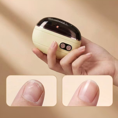 This multi-functional electric nail trimmer is sleek and compact, operates wirelessly with rechargeable power. It is suitable for both adults and children. It can smooth and shape the edges of nails, remove burrs, and comes with a debris storage compartment for easy cleaning. The operation is simple, allowing it to be used for daily nail trimming as well as for basic nail art polishing. It keeps the nail surface clean and smooth.
