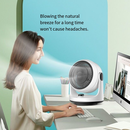 Wide-angle desktop air circulation fan with strong wind power and whole-house cooling