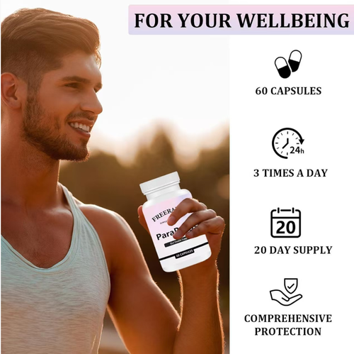 Order today and you'll receive 3 bottles. You'll get 180 capsules of intestinal cleansing formula, which is a pure formulation. It can kill parasites and gently cleanse the intestines. It can relieve prolonged sitting-induced bloating and sluggishness, and restore a light state. For those who sit for long periods or have sluggish intestines after staying up late, taking it will gradually ease the discomfort, and even make your breath feel fresher.