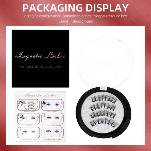 Order today, you will receive 2 boxes of products, totaling 4 pairs , 8 pieces of magnetic false eyelashes! No glue is needed, and they can be easily attached in just 5 seconds. They can be easily removed without pulling the eyelid. The false eyelashes are soft and weightless, suitable for sensitive eyes. 8 pieces are sufficient for backup. It is very convenient for makeup and touch-ups during travel. Easily achieve the long eyelash effect like mom's. This lazy beauty method is simply perfect!