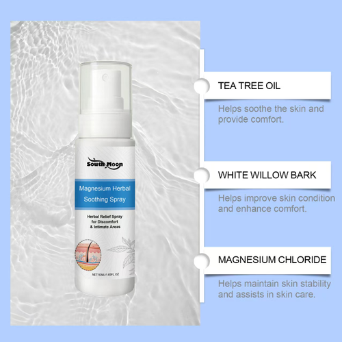 Magnesium Herbal Psoriasis Repair Spray, featuring a natural formula of ginger and ginseng. It is gentle and non-irritating even when applied to sensitive reddened areas. Spray onto the skin, and within 10 minutes, the itching will subside and the skin barrier will be repaired. Spray on tense shoulders and necks, and gently massage to relieve the stiffness caused by acid. Order today and you'll receive 2 bottles, covering your soothing needs for the entire month.