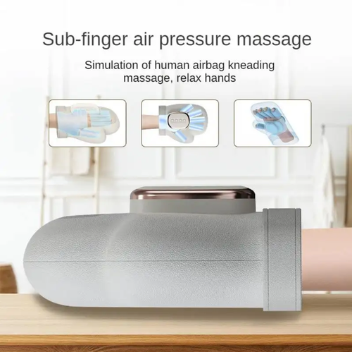 Intelligent hand pressure massager, with three-stage airbag finger massage, combined with constant-temperature hot compress, multi-mode with five-level adjustable force, glove-style fitting design for easy portability, can relieve fatigue from keyboard use and household chores, and is a professional therapist for hand relaxation.