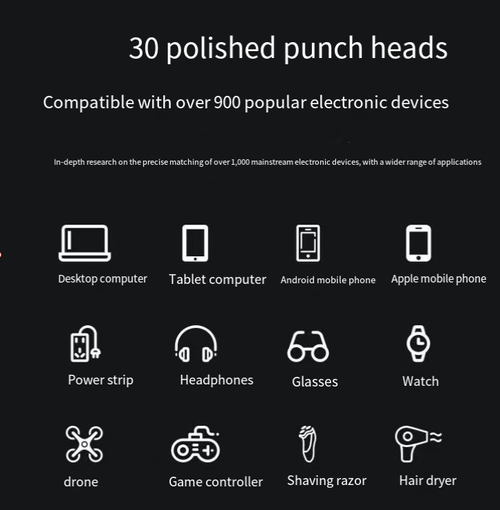 Precision-level dual-torque adjustable electric screwdriver, intelligent one-click start, Type-C fast charging, equipped with 30 bits of bits including cross flat-head inner hexagonal, extremely long battery life, suitable for various applications, fully charged can be used for over a thousand times and extremely durable!