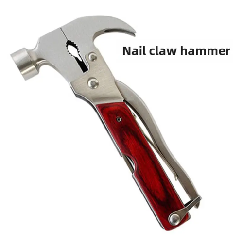 This multi-functional safety hammer is made of all steel and is extremely sturdy and durable. It integrates multiple tools such as a safety hammer, a nail puller hammer, and a saw blade. It can break the window for escape during driving and can also be used for home and outdoor repairs in daily life. The design is exquisite and easy to carry, making it a life-saving tool in critical situations and a versatile helper in daily life.