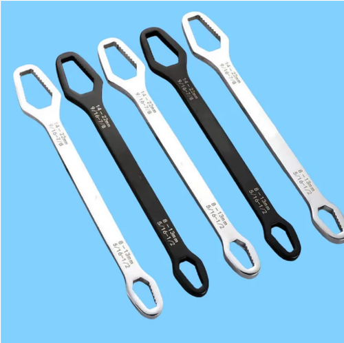 Order today and you will receive 5 3.5-inch thick 220-length 8-24mm multi-functional self-locking Plum blossom wrench, covering 8-24mm nuts. The self-locking tooth shape is compatible with multiple specifications, and one can handle up to ten at once. It can be used in narrow spaces, is energy-saving and wear-resistant, suitable for home use, vehicle repair, and outdoor activities. It is a practical helper that saves tool costs.