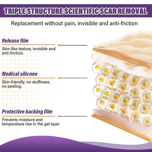 Order today and you will receive 3 packs of soothing skin scar silicone patches. These patches feature a three-layer design that can lock in moisture and provide a moisturizing effect. They can gently reduce both new and old scars, relieve itching and excessive growth symptoms. The patches can be washed and reused, are waterproof and unnoticeable. They are suitable for various types of scars, such as cesarean scar and post-operative scar conditions. It is a practical choice for skin repair.