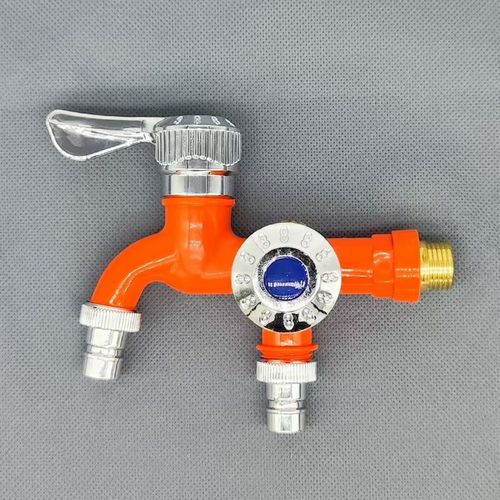 Two Way Double Outlet Water Tap, 1 In 2 Out Multi Outlet Bib Tap,  Washing Machine Water Faucet for Nigeria Home Use