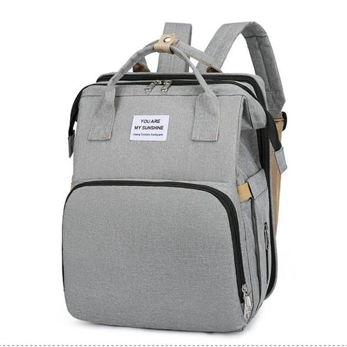 2 in 1 Baby Diaper Backpack with Foldable Baby Bed, Multi Pockets Maternity Nappy Bag, Portable Baby Crib Backpack for Mom Travel Outdoor Nigeria