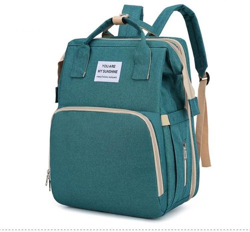 2 in 1 Baby Diaper Backpack with Foldable Baby Bed, Multi Pockets Maternity Nappy Bag, Portable Baby Crib Backpack for Mom Travel Outdoor Nigeria