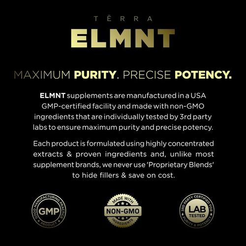 ELMNT 40x Strength Organic Black Maca Root w. Ashwagandha - High Potency Black Maca Root Capsules for Men. 100% Pure Maca Powder. Exercise support