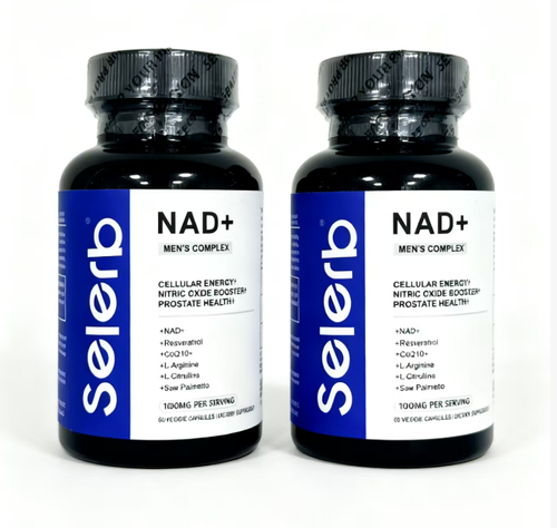 Selerb NAD+ Supplement for Men – With Liposomal-NAD+,CoQ10, L-Carnitine, L-Arginine, Maca & Ashwagandha – Energy, Circulation & Prostate Support – 60 Capsules Healthcare Fitness Edible Dietary Natural Vitamin