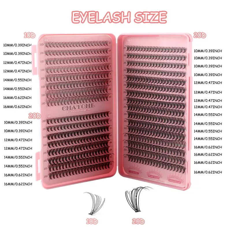 Mixed Length False Eyelashes with Bond and Seal & Remover & Tweezers&Eyelash Curler, Natural Eyelash Extensions, Faux Clusters Lash for Eyelash Enhancements, Lashes Glue Extension, Individual Eyelash, Lashes Clusters, Cosmetic, Flawless Makeup Lightweight
