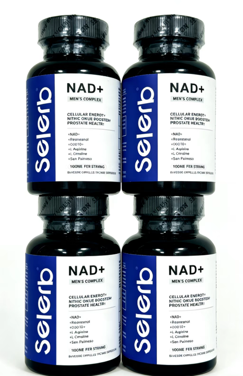 Selerb NAD+ Supplement for Men – With Liposomal-NAD+,CoQ10, L-Carnitine, L-Arginine, Maca & Ashwagandha – Energy, Circulation & Prostate Support – 60 Capsules Healthcare Fitness Edible Dietary Natural Vitamin