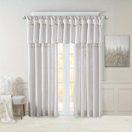 Twist Tab Lined Window Curtain Panel (Only 1 Pc Panel)