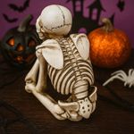 💀 Halloween Three Wise Skeletons Resin Figurines 🎃