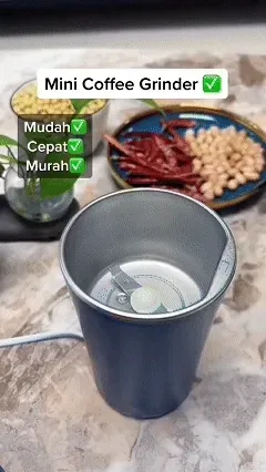 Moinho Elétrico Mini para Café, Especiarias, Grãos e Ervas - Moedor Ultra-Fino Portátil, Moinho de Pó Silencioso com Design Compacto