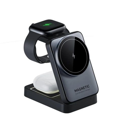 Foldable 3-in-1 Aluminum Magnetic Charger