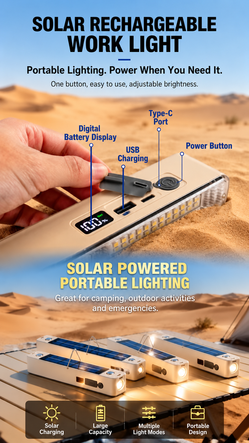 Solar Rechargeable LED Work Light