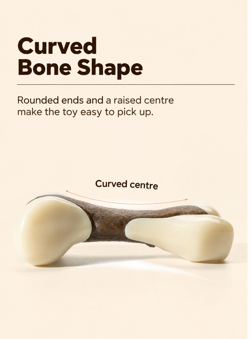 Bone-Shaped Dog Chew Toy - 1 Piece, 13 x 4.6 cm