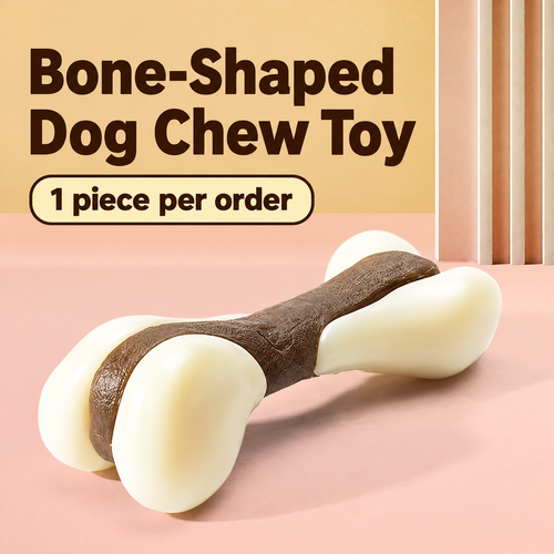Bone-Shaped Dog Chew Toy - 1 Piece, 13 x 4.6 cm