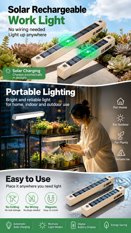 Solar Rechargeable LED Work Light