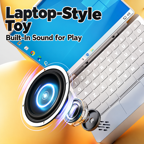 Kids Pretend Learning Laptop Toy with Drawing Screen