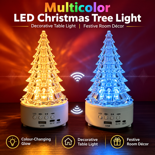 Multicolour LED Christmas Tree Light with Bluetooth Speaker