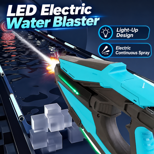 Blue Electric Light-Up Water Blaster with Type-C Charging