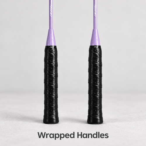 Adult Purple Badminton Racket Set with Purple Carry Bag