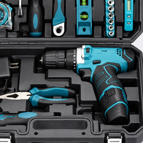 29-Piece Cordless Drill and Tool Kit in Black Case