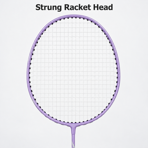 Adult Purple Badminton Racket Set with Purple Carry Bag