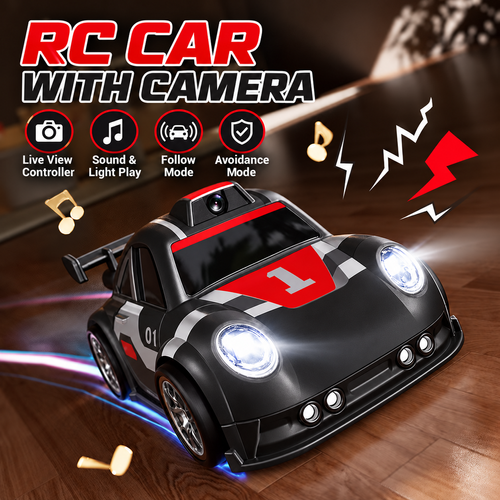 Black Camera Remote Control Car with Screen Controller