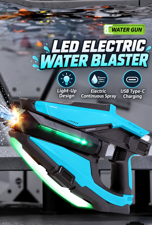 Blue Electric Light-Up Water Blaster with Type-C Charging