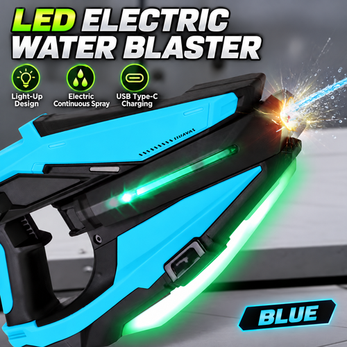 Blue Electric Light-Up Water Blaster with Type-C Charging