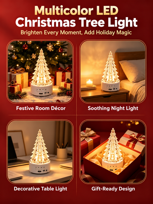 Multicolour LED Christmas Tree Light with Bluetooth Speaker