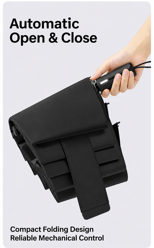 Black 3081E Automatic Folding Umbrella