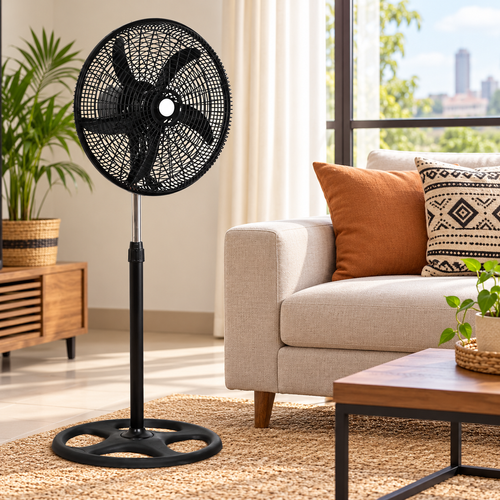 18-Inch Pedestal Fan with Openwork Round Base