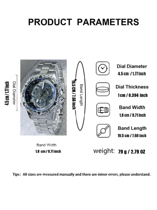 4-Piece Silver-Tone Watch and Jewellery Gift Set