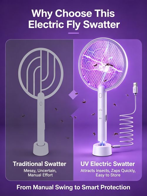 🔥HOT SALE🔥 COD！Rechargeable Household Electric Mosquito Swatter,Powerful Mosquito Killer,Lithium-Ion Mosquito and Fly Swatter,Multifunctional Mosquito-Killing Tool.48H Dispatch ICOD Orders are dispatched within 48 hours from our Nairobi warehouse.Delivery takes 1-3 working days.