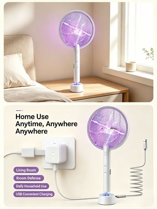 🔥HOT SALE🔥 COD！Rechargeable Household Electric Mosquito Swatter,Powerful Mosquito Killer,Lithium-Ion Mosquito and Fly Swatter,Multifunctional Mosquito-Killing Tool.48H Dispatch ICOD Orders are dispatched within 48 hours from our Nairobi warehouse.Delivery takes 1-3 working days.