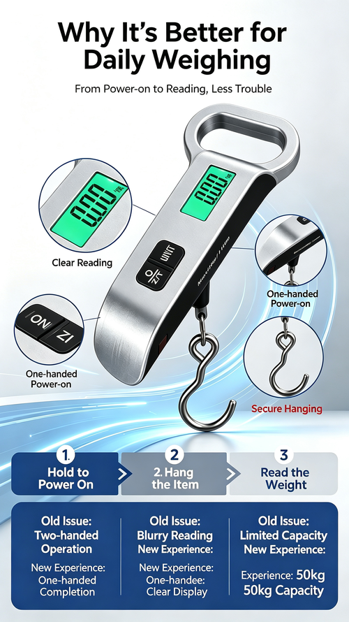 🔥HOT SALE🔥 COD！Portable Electronic Luggage Scale, MiniHandheld Electronic Scale, T-Type,50kgOutdoor Travel Scale,Gram-Accurate.48HDispatch ICOD Orders are dispatched within48 hours from our Nairobiwarehouse.Delivery takes 1-3 working days.