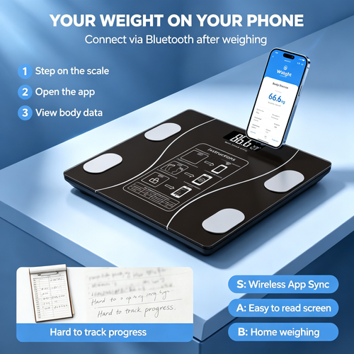🔥HOT SALE🔥 COD！Body Fat Scale, Fat Scale, Adult BluetoothScale, Body Scale, Compact Electronic Scale,Weight Scale, Body Fat Scale, Home Use,Accurate.48H Dispatch ICOD Orders aredispatched within 48 hours from our Nairobiwarehouse.Delivery takes 1-3 working days.