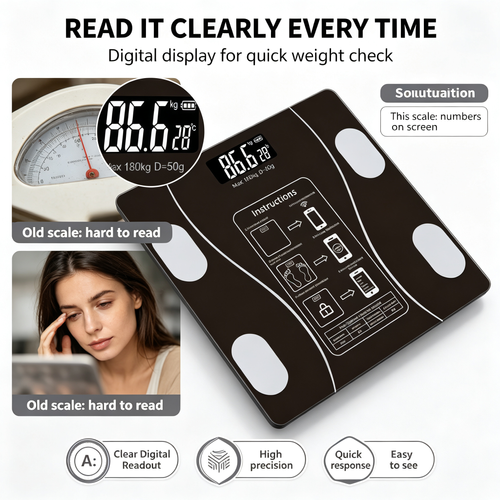 🔥HOT SALE🔥 COD！Body Fat Scale, Fat Scale, Adult BluetoothScale, Body Scale, Compact Electronic Scale,Weight Scale, Body Fat Scale, Home Use,Accurate.48H Dispatch ICOD Orders aredispatched within 48 hours from our Nairobiwarehouse.Delivery takes 1-3 working days.