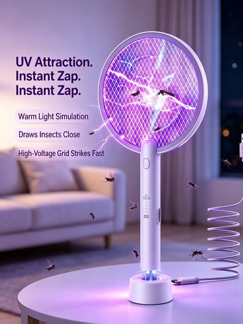 🔥HOT SALE🔥 COD！Rechargeable Household Electric Mosquito Swatter,Powerful Mosquito Killer,Lithium-Ion Mosquito and Fly Swatter,Multifunctional Mosquito-Killing Tool.48H Dispatch ICOD Orders are dispatched within 48 hours from our Nairobi warehouse.Delivery takes 1-3 working days.