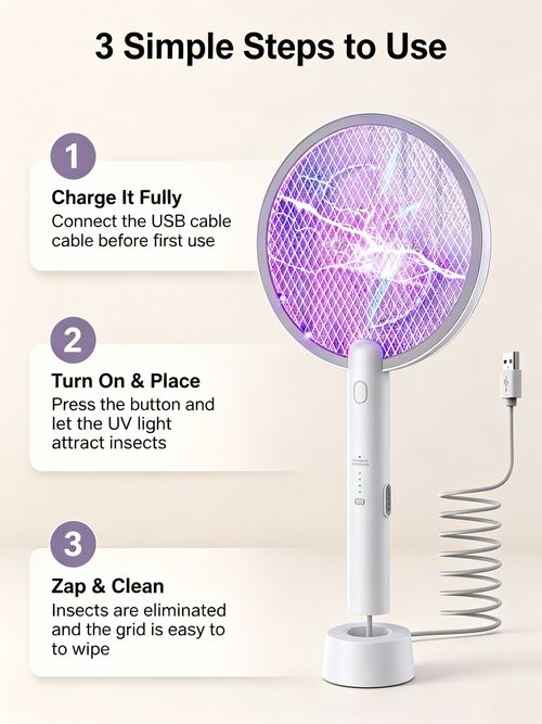 🔥HOT SALE🔥 COD！Rechargeable Household Electric Mosquito Swatter,Powerful Mosquito Killer,Lithium-Ion Mosquito and Fly Swatter,Multifunctional Mosquito-Killing Tool.48H Dispatch ICOD Orders are dispatched within 48 hours from our Nairobi warehouse.Delivery takes 1-3 working days.