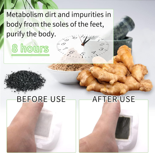 Detox Foot Patches 10 Pcs Detox Foot Pads,Foot Detox Pads to Remove Toxins Deep Cleansing,100% Natural,for Stress Relief,Sleep Aid, Enhance Blood Circulation